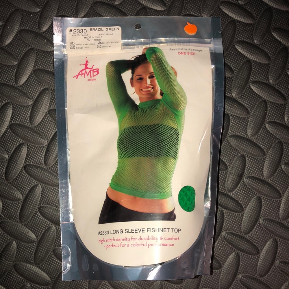 Long sleeve fishnet top